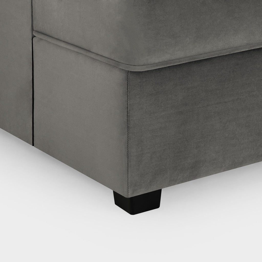 Grey Fabric U Shaped Fullback Corner Group Sofa