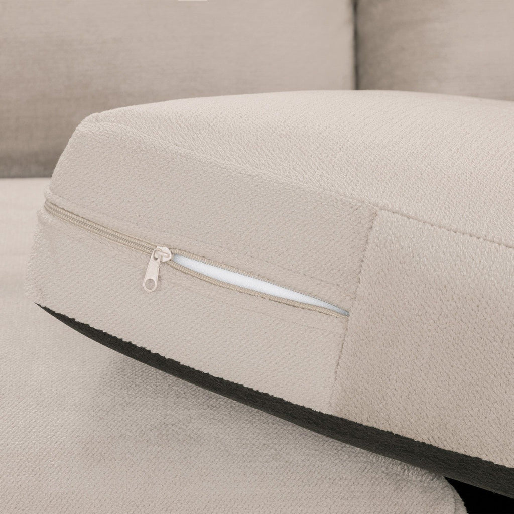 Mocha Velvet Large Corner Group Sofa 5 Seater