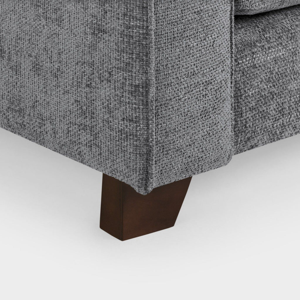Slate Grey Fabric Large Corner Group Sofa with Wooden Feet