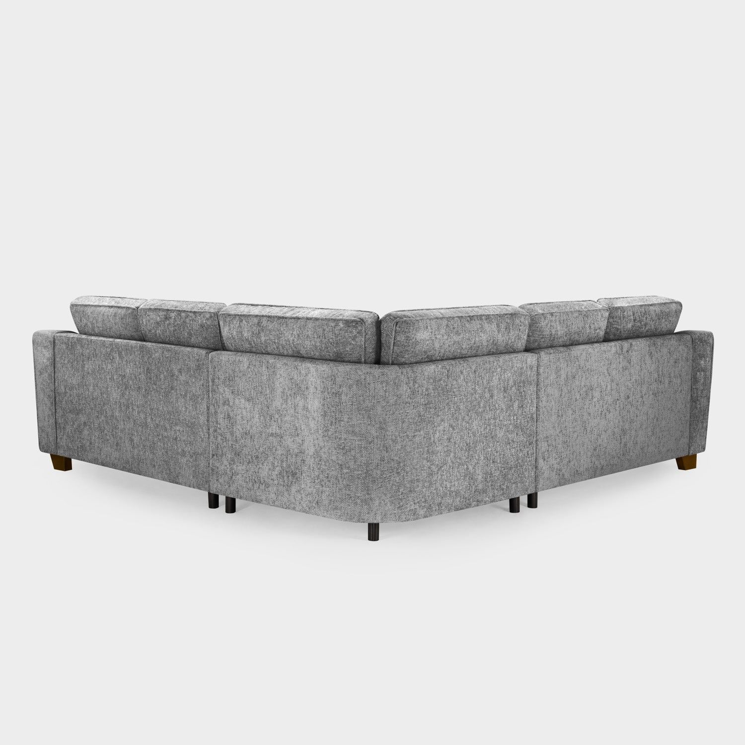 Slate Grey Fabric Large Corner Group Sofa with Wooden Feet