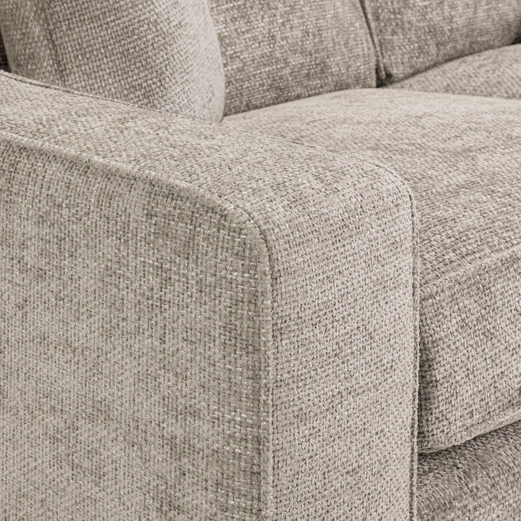 Stone Woven Fabric Large Corner Group Sofa