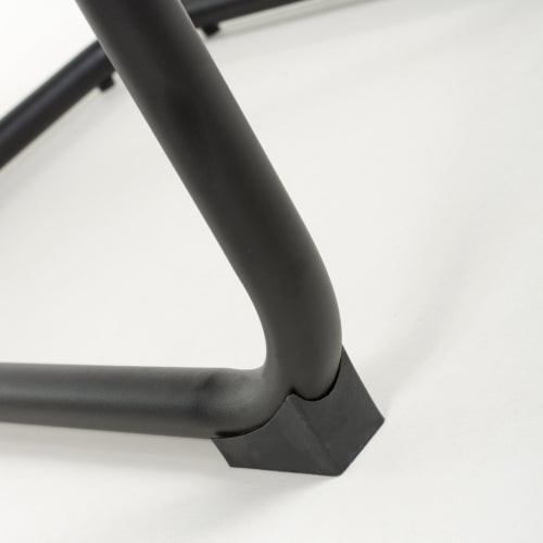 Grey Leather Effect Curved Back Cantilever Dining Chair