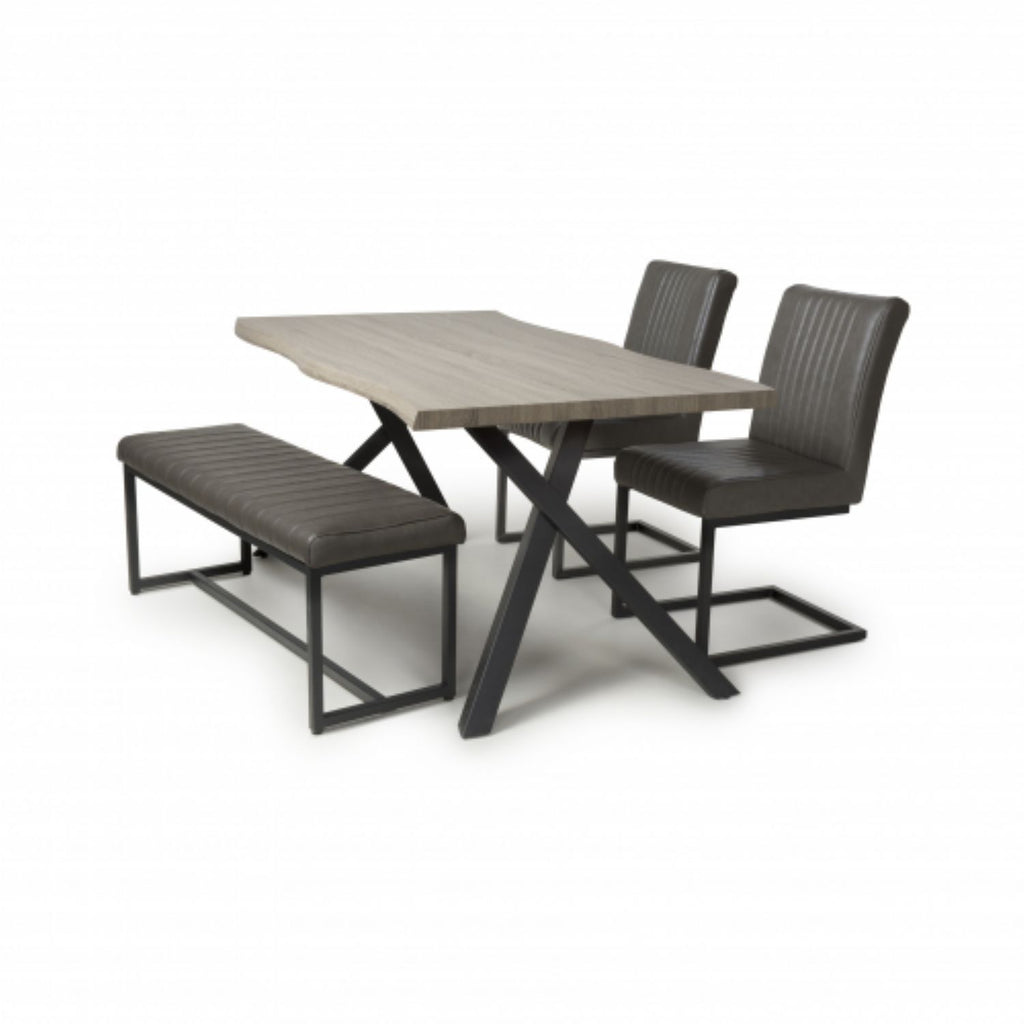 Narvik 1.6m Medium And 2 Archer Chairs And Bench Dining Set