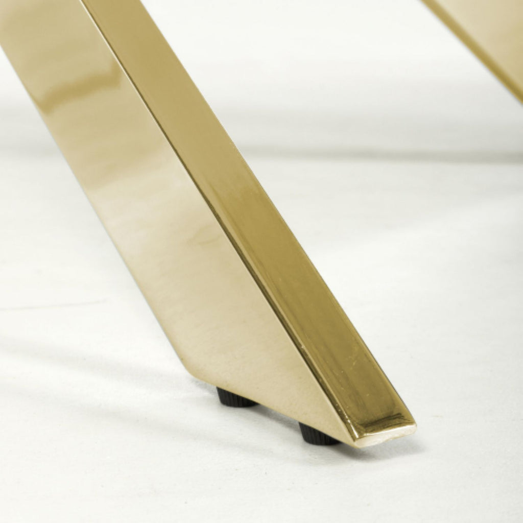 Astoria Medium 1.6m White Gold Dining Table