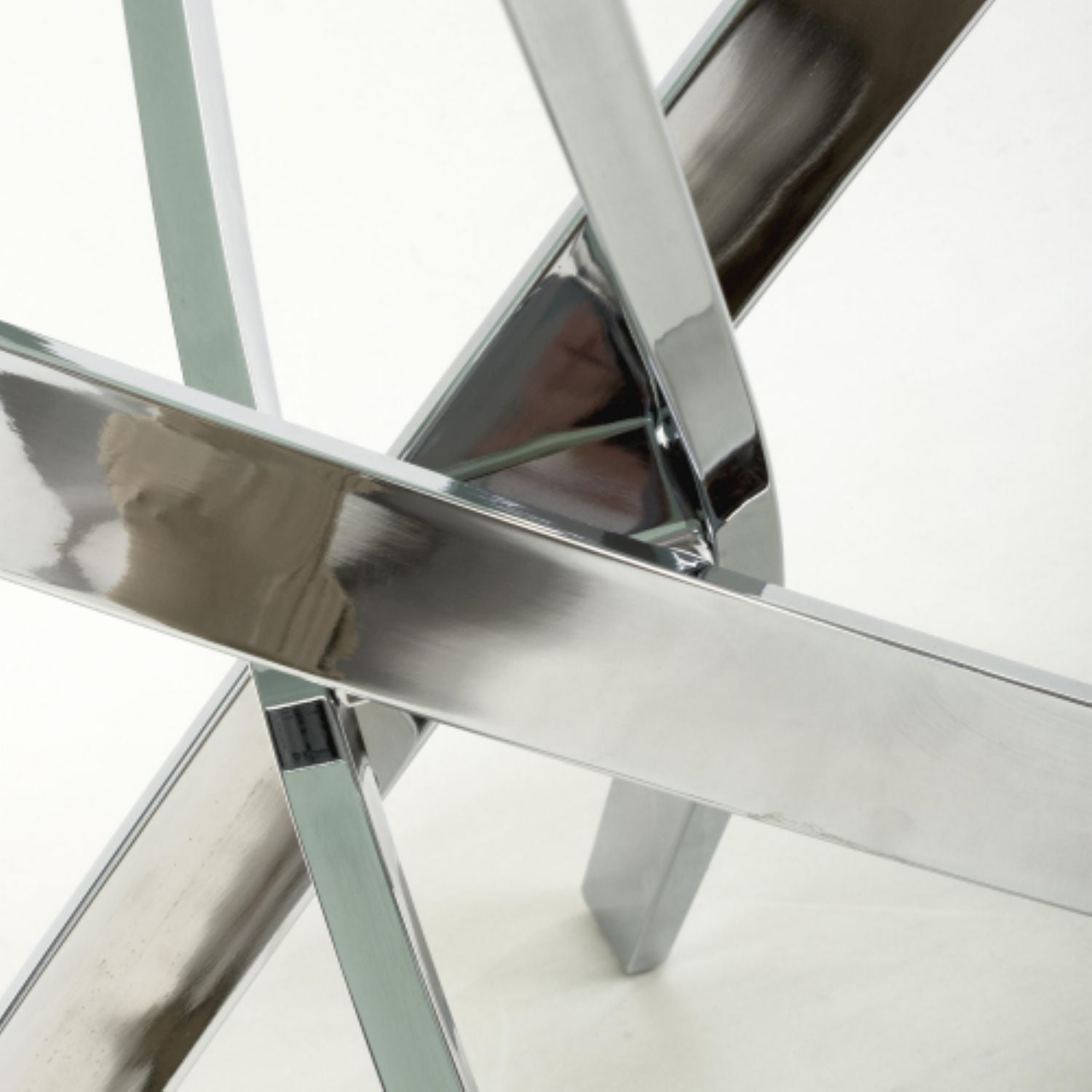 Astoria Medium 1.6m White Chrome Dining Table