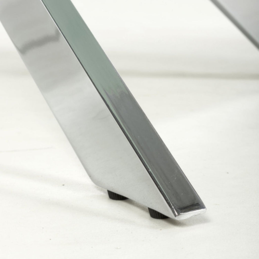 Astoria Medium 1.6m White Chrome Dining Table