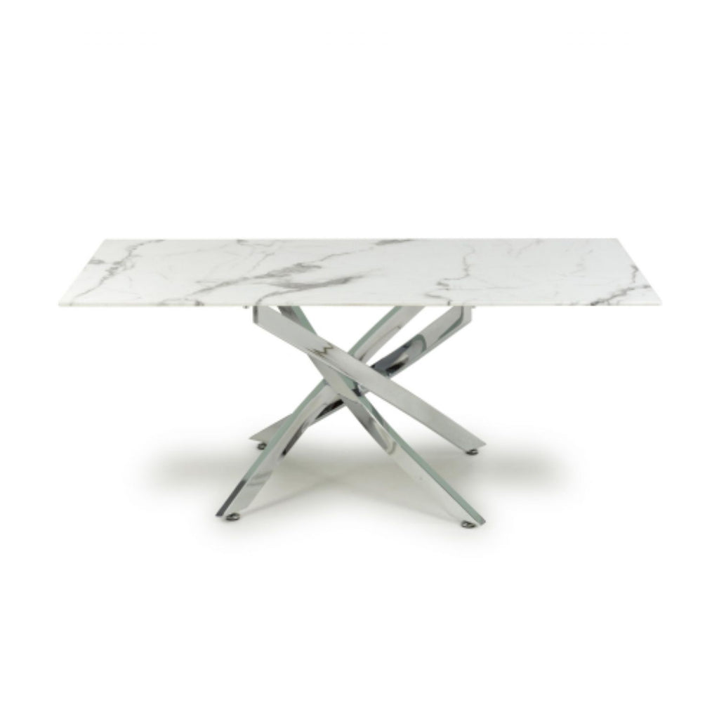 Astoria White Chrome Coffee Table