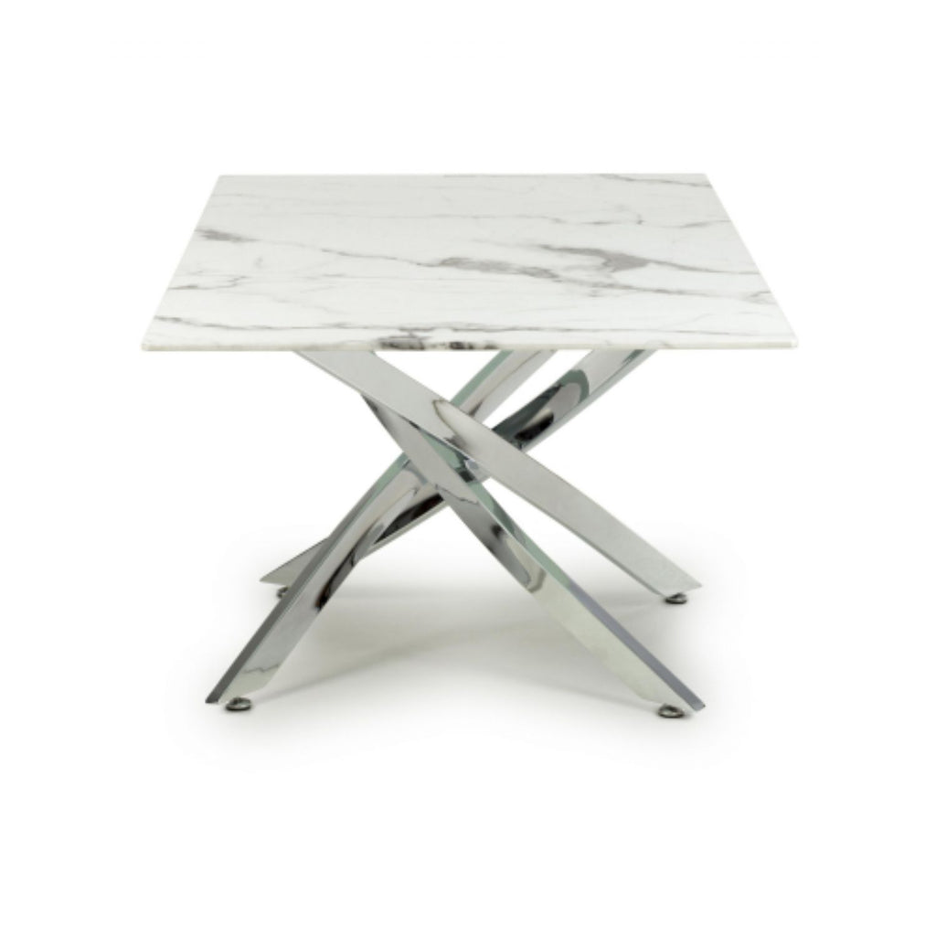 Astoria White Chrome Coffee Table