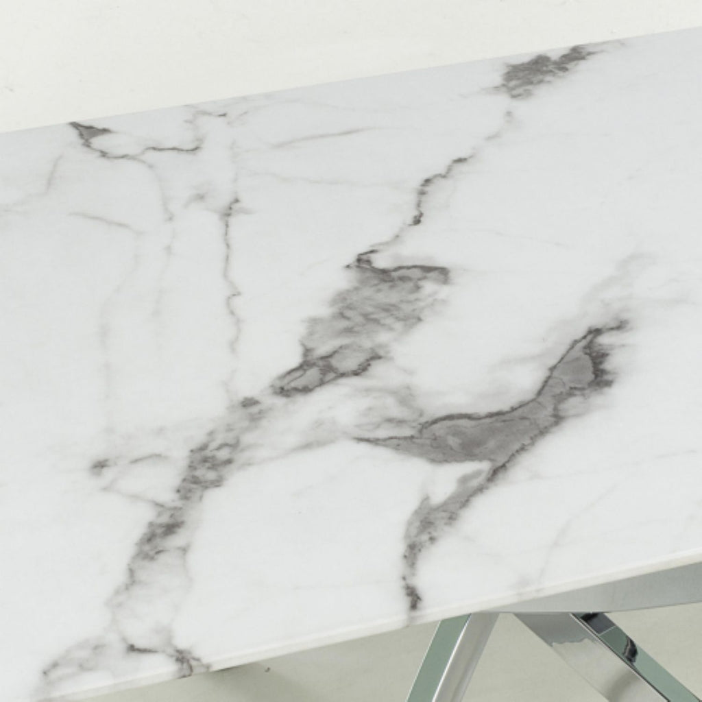 Astoria White Chrome Coffee Table