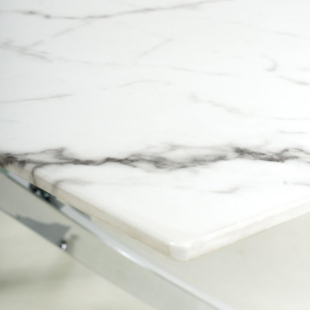 Astoria White Chrome Coffee Table