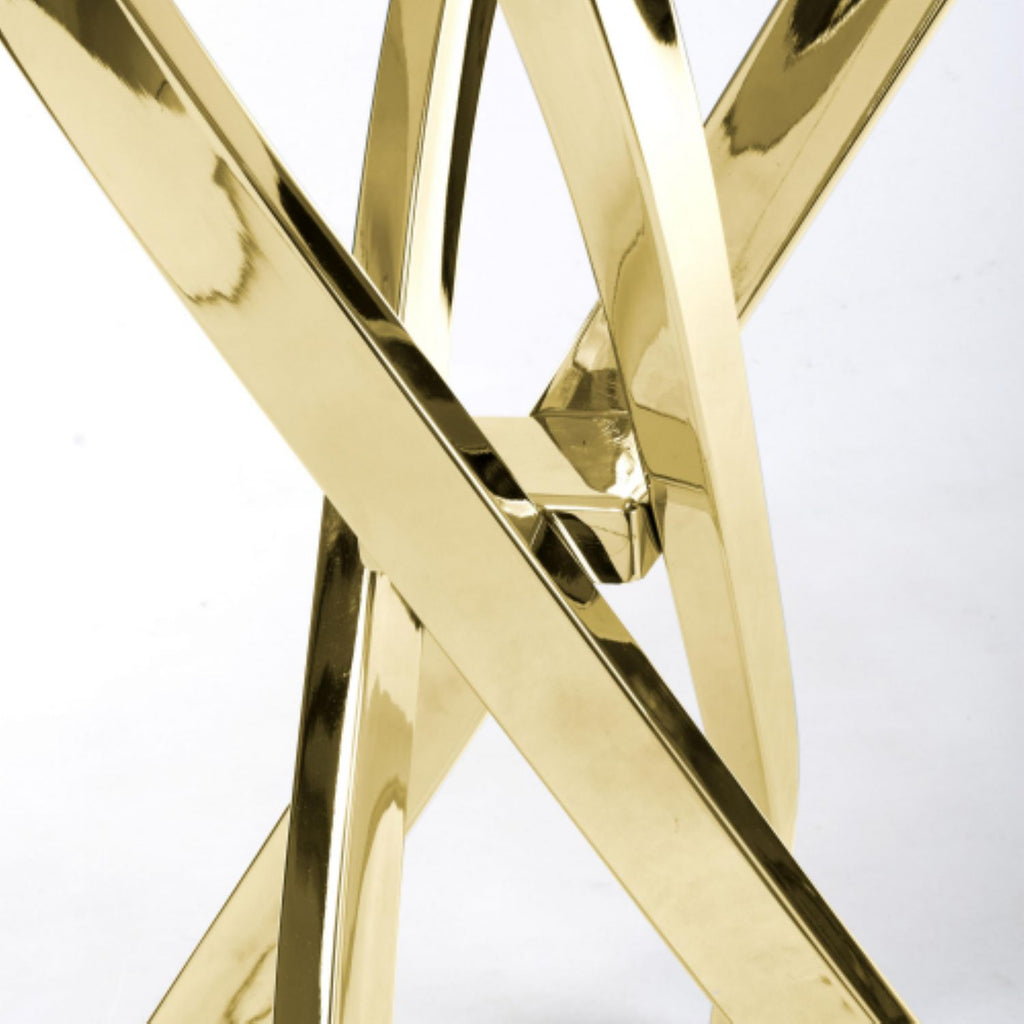 white and Grey Marble Effect Console Table Golden Legs