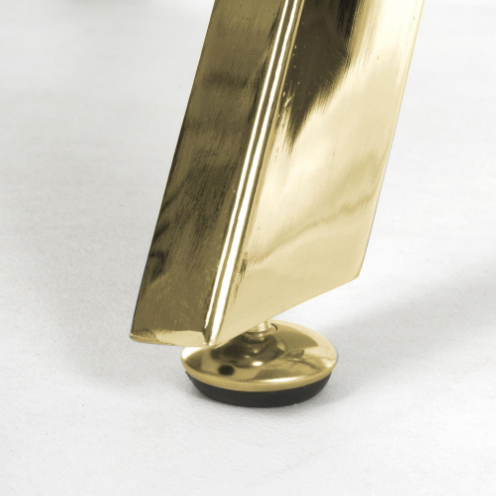 white and Grey Marble Effect Console Table Golden Legs