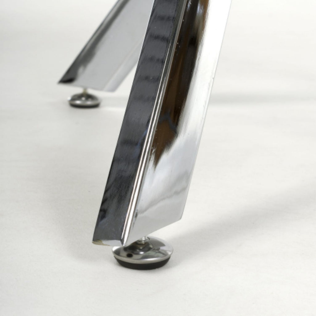 Astoria White Chrome Console Table