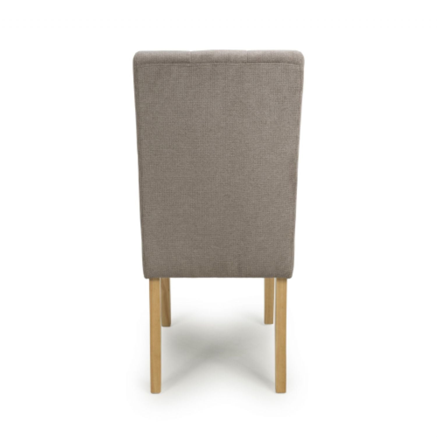Light Brown Fabric Dining Chair with Natural Legs