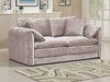 Beige Chenille Fabric 2 Seater Sofa Standard Back